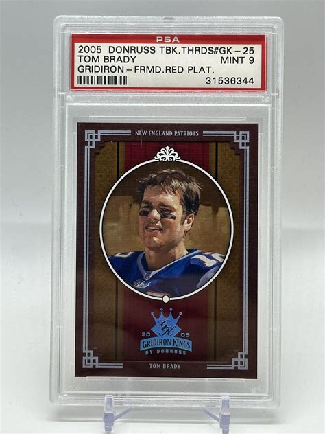 Donruss Gridiron Kings Tom Brady Gk Framed Red Platinum