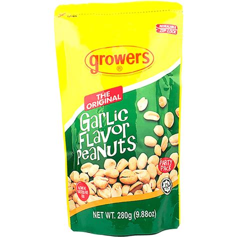 Growers Garlic Flavor Peanuts 280g Chips Crackers Walter Mart