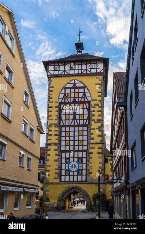 Reutlingen Germany October 12 2019 Orange Historical City Gate