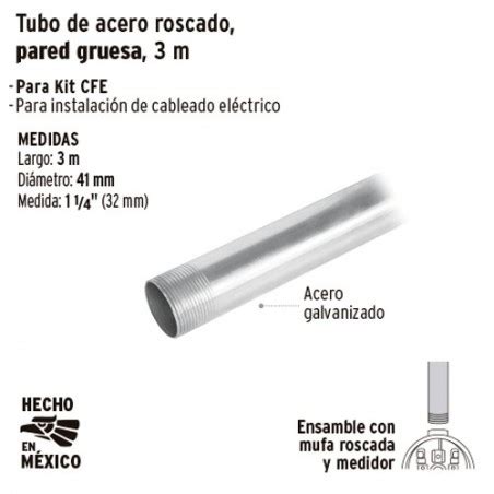 Compra En Linea Tubo De Acero Roscado Para Mufa Pared Gruesa