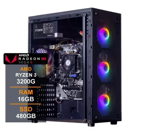 Cpu Pc Gamer Computador Amd Ryzen G Gb Ssd Gb Computador