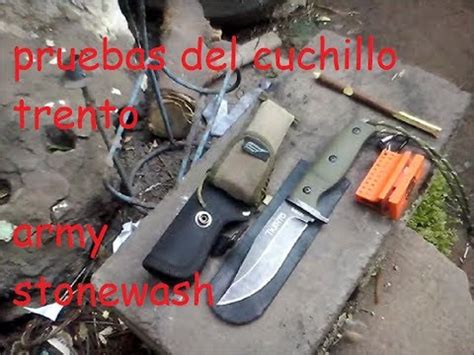 Pruebas Al Cuchillo Trento Army Stonewash Youtube