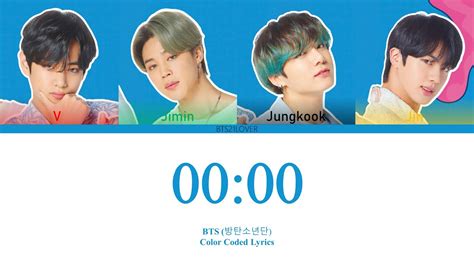 BTS 방탄소년단 00 00 Zero O Clock Lyrics Color Coded Lyrics Han Rom