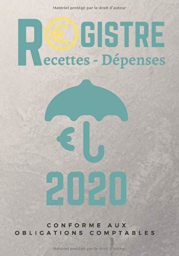 Livre Recettes Dépenses 2020 Registre Recettes Dépenses du micro