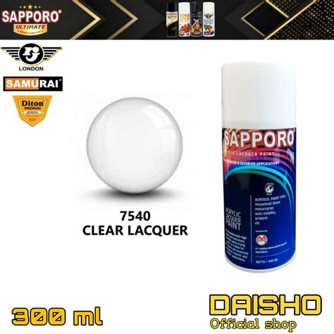 Jual Sapporo Clear Laquer Gloss Ml Cat Semprot Spray Paint