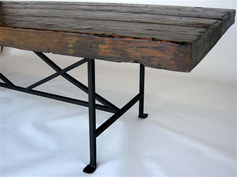 Dos Gallos Custom Wood Dining Table With Hand Forged Iron Base For Sale At 1stdibs Los Angeles