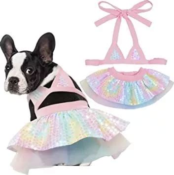 Duojoy Vestido De Bikini Para Perro Con Lentejuelas Y Gasa Cuotas