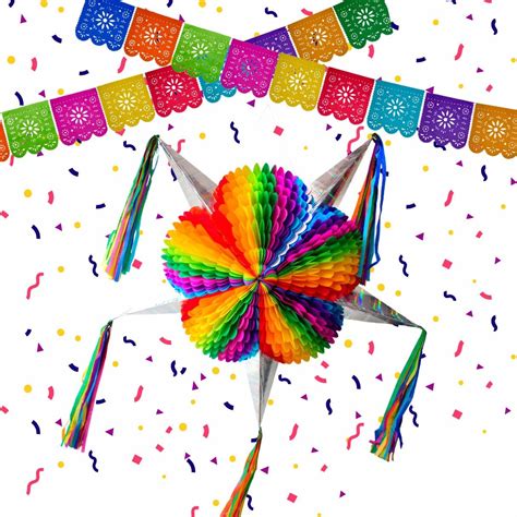 Amazon Vivanco Pi Ata Grande Cinco De Mayo Colorida Pi Ata De