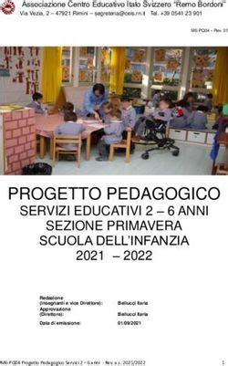 Progetto Pedagogico Servizi Educativi Anni Sezione Primavera