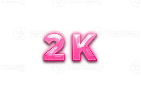 2 K Subscribers Celebration Greeting Number With Pink Design 23672113 Png