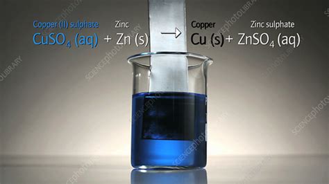 Zinc Displacing Copper From Solution Stock Video Clip K