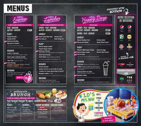 Memphis Carte Menu Et Avis à Consulter 63 Restaurants En France