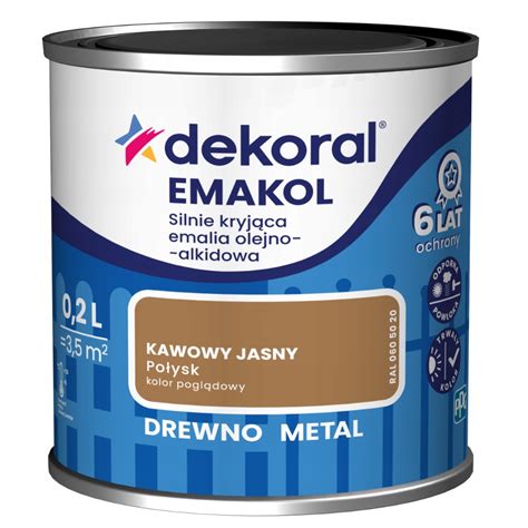 Dekoral Silnie Kryj Ca Emalia Do Drewna I Metalu Kawowy Jasny L