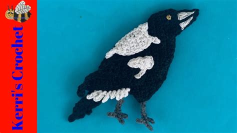 Crochet Magpie Tutorial Crochet Applique Tutorial Youtube