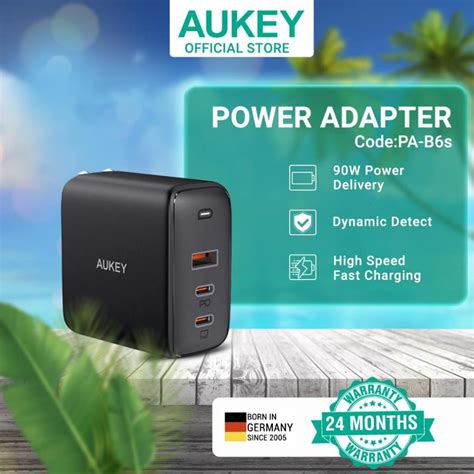 AUKEY PA B6s Omnia Mix 3 90W 3 Port PD GaN Charger For Macbook Air