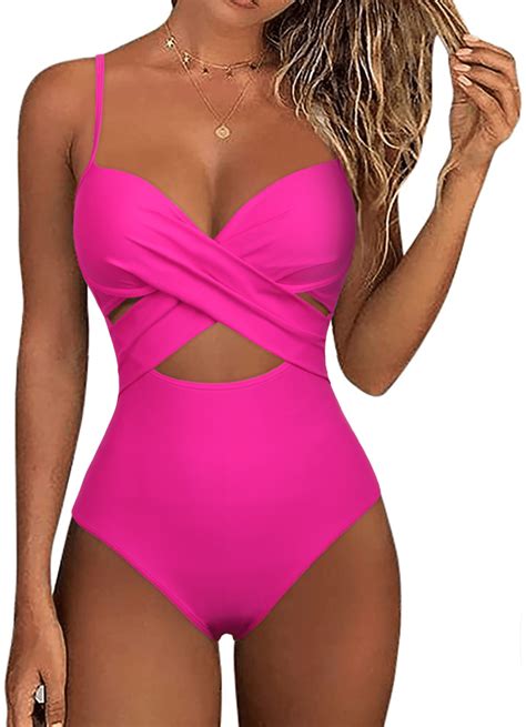 Hilor Womens Sexy One Piece Swimsuits With Underwire Wrap Cutout