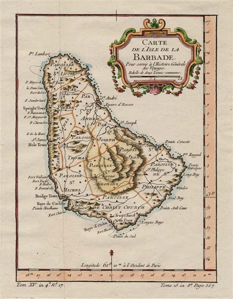 Th Century French Map Of Barbados Altea Gallery