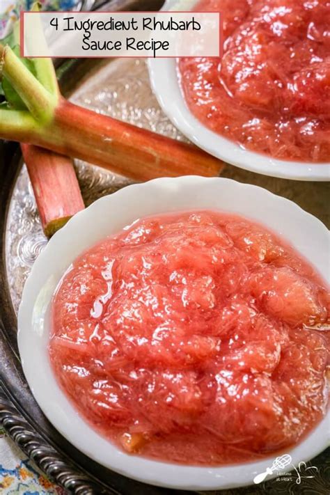 4 Ingredient Simple Rhubarb Sauce Recipe Hostess At Heart