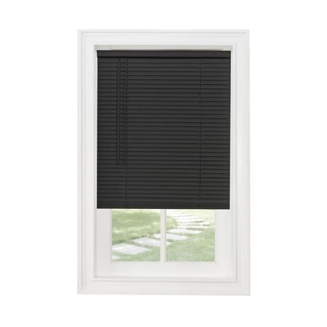 Achim Gii Morningstar Indoor Cordless Black Vinyl Light Filtering Window Mini Blind 72 L X 34