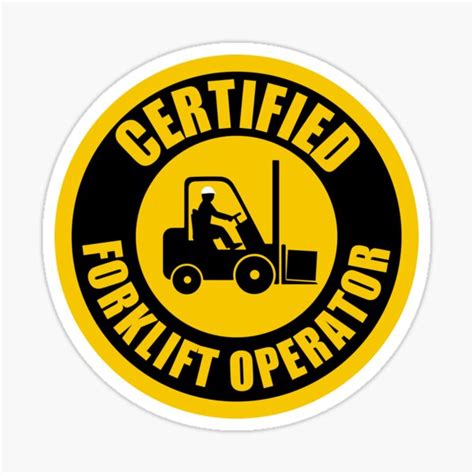 Forklift Operator Certified Sticker For Sale By Doacts Redbubble