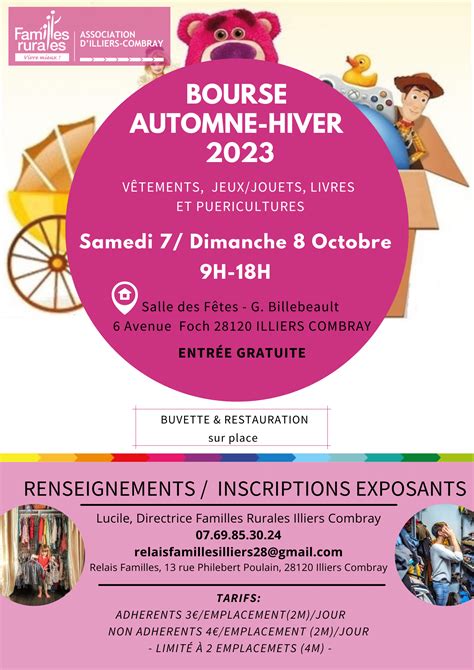 BOURSE AUTOMNE HIVER ORGANISEE PAR FAMILLES RURALES Ville D Illiers