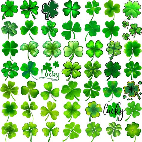 FANRUI 48 PCS 3D Shamrock Temporary Tattoos For Kids Adults Irish Party ...