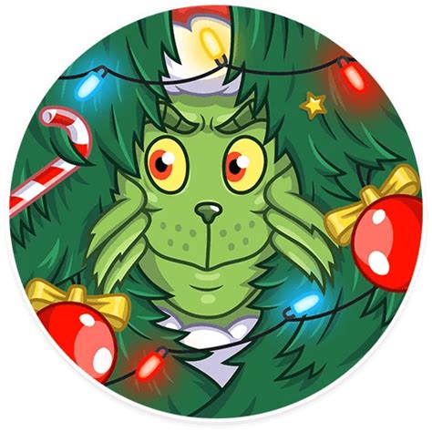 Grinch Stole Christmascartoon Sticker 15 Pro Sport Stickers