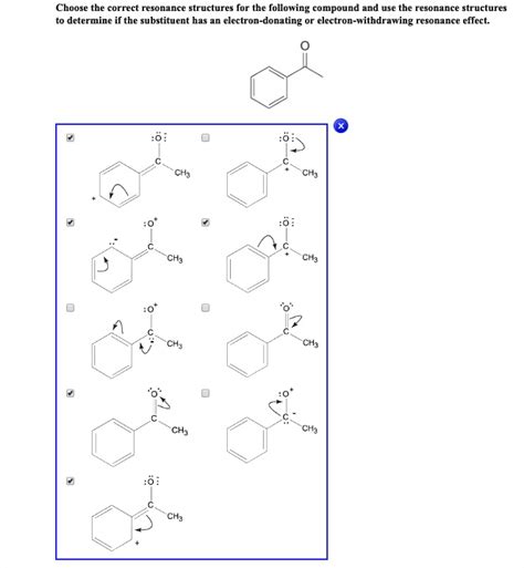 SOLVED Choose The Correct Resonance Structures For The Following