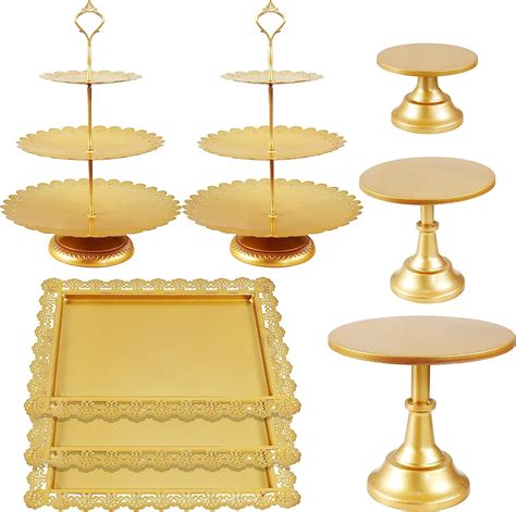 Amazon Gold Cake Stands Set Metal Dessert Table Display Stands