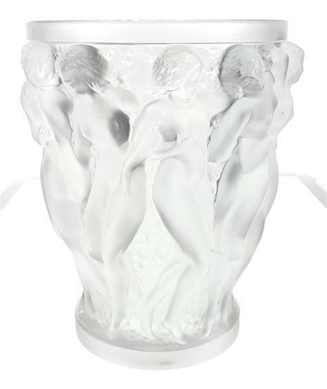 Lot Lalique Bacchantes Nude Figural Crystal Vase