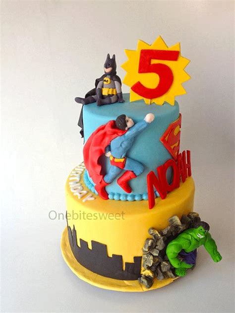 Superheroes Decorated Cake By Onebitesweet Cakesdecor