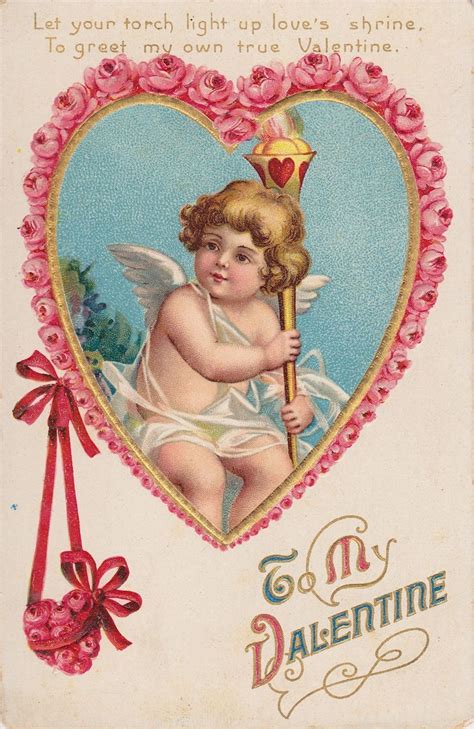 Free Vintage Valentines Printables Web Vintage Valentine Fairy Images