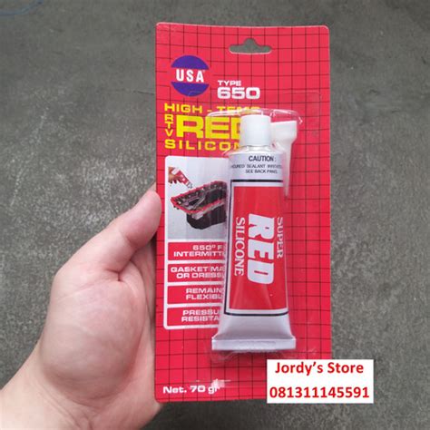 Jual Lem High Temp RED Silicone USA 650 70gr Sealant Paking Gasket