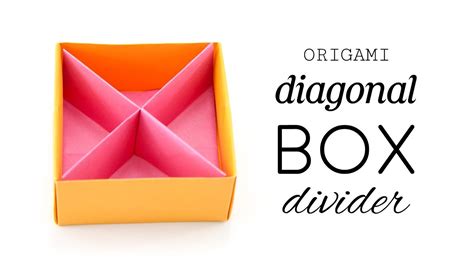 Origami Diagonal Box Divider Tutorial Diy Paper Kawaii Youtube