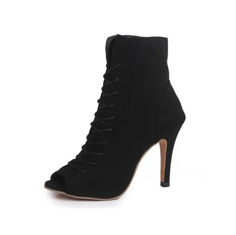 Ботильоны - хилсы для танцев High Heels замшевые, каблук 9,5 см - ANDANCE