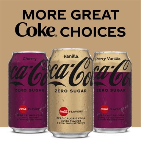 Coca Cola Cherry Vanilla Zero Sugar Soda Cans Pk Fl Oz Fred