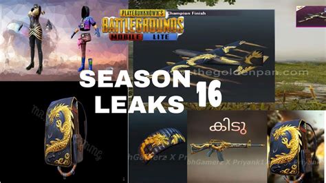 PUBG MOBILE LITE SEASON 16 WINNER PASS ALL REWARDS LEAKED PUBG LITE