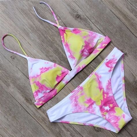 Women Push Up Swimwear Swimsuit Micro Bikini Set Sexy Bikini Beachwear Piece Swimming