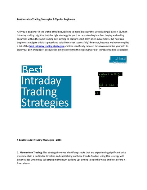 PPT Best Intraday Trading Strategies Tips For Beginners PowerPoint