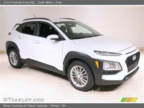 Chalk White Hyundai Kona Sel Gray Interior Gtcarlot