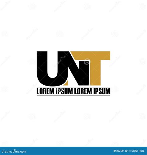 Letter Unt Simple Monogram Logo Icon Design Stock Vector