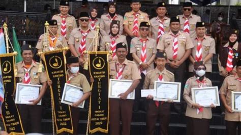 Upacara Hut Pramuka Bupati Kutim Sampaikan Sambutan Ketua Kwartir