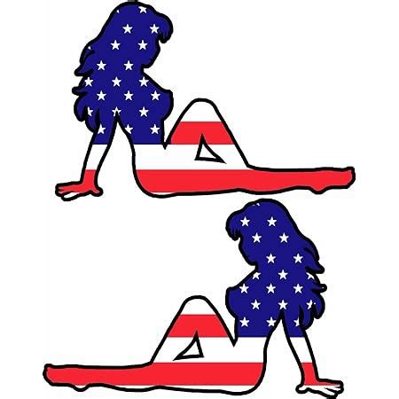 Amazon X American Mudflap Girl Decal Set Usa United States