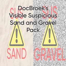 Docbroek S Visible Suspicious Sand And Gravel Pack Minecraft Resource