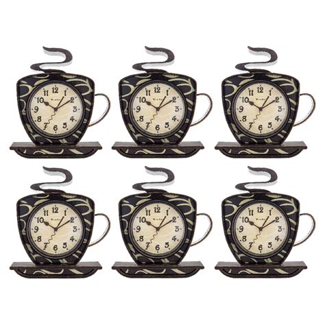 Westclox Coffee Cup Wall Clock 3d Mug Analog Kitchen Clock Brown 6 Pack