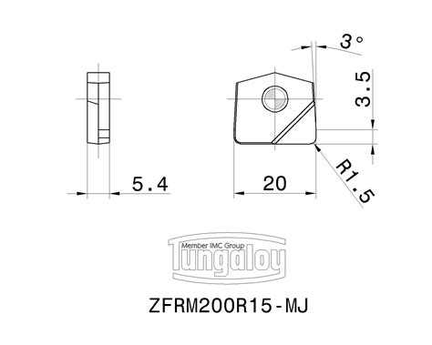 ZFR MJ ZFRM200R15 MJ 6725906 Tungaloy Cutting Tools Metal