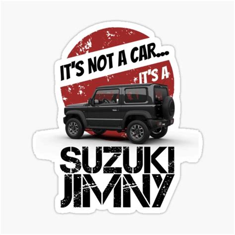 Suzuki Jimny Retro Black Text Sticker For Sale By Off RoadCars