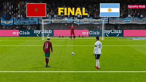 Morocco Vs Argentina Penalty Shootout Final Fifa World Cup 2026 Messi Vs Moroc Pes