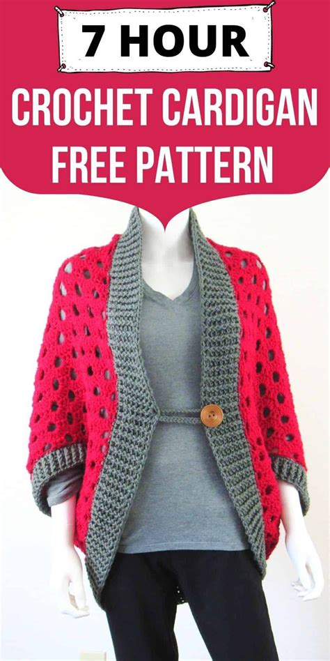 7 Hour Beginner Crochet Cardigan Pattern Free Crochet Dreamz Crochet Cardigan Pattern