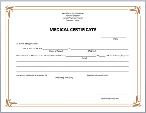 Pdf Medical Fitness Certificate Form Pdf Format Download